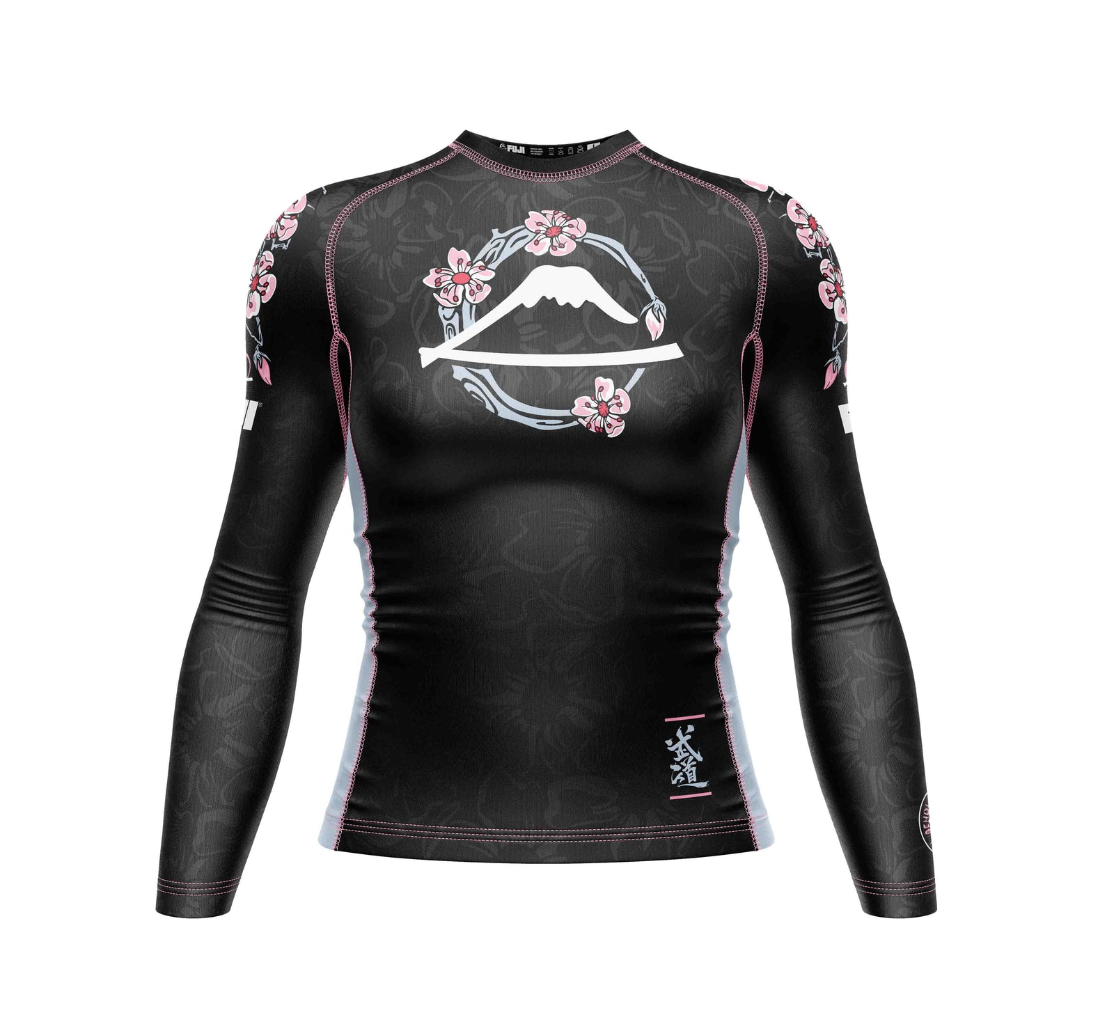 Pink Emblem Rashguard Set Womens Blossom Rashguard Black/Pink – FUJI Sports EU