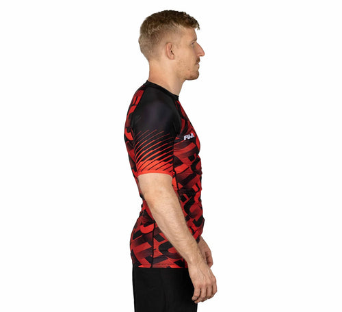 Match Short Sleeve Rashguard Red