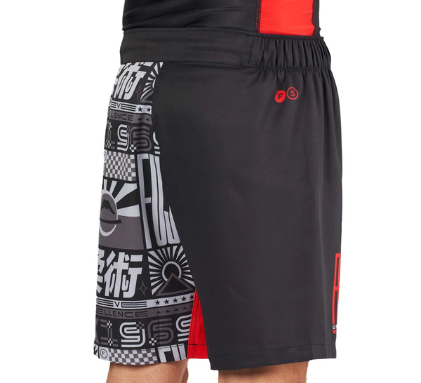 FUJI Flag Lightweight Shorts Black/Red