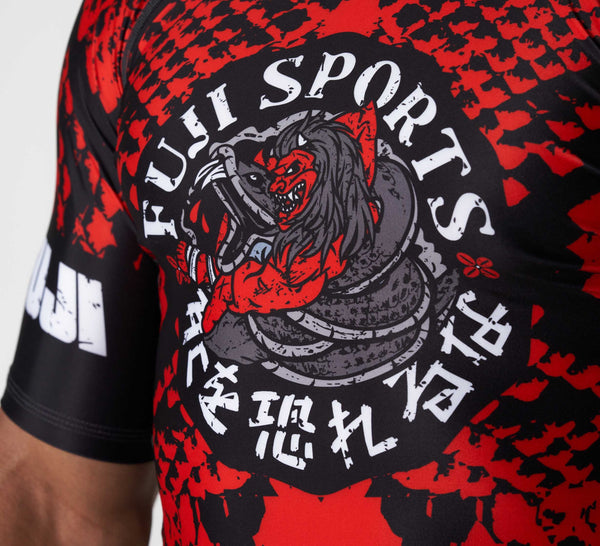 Oni vs. Anaconda Short Sleeve Rashguard Red