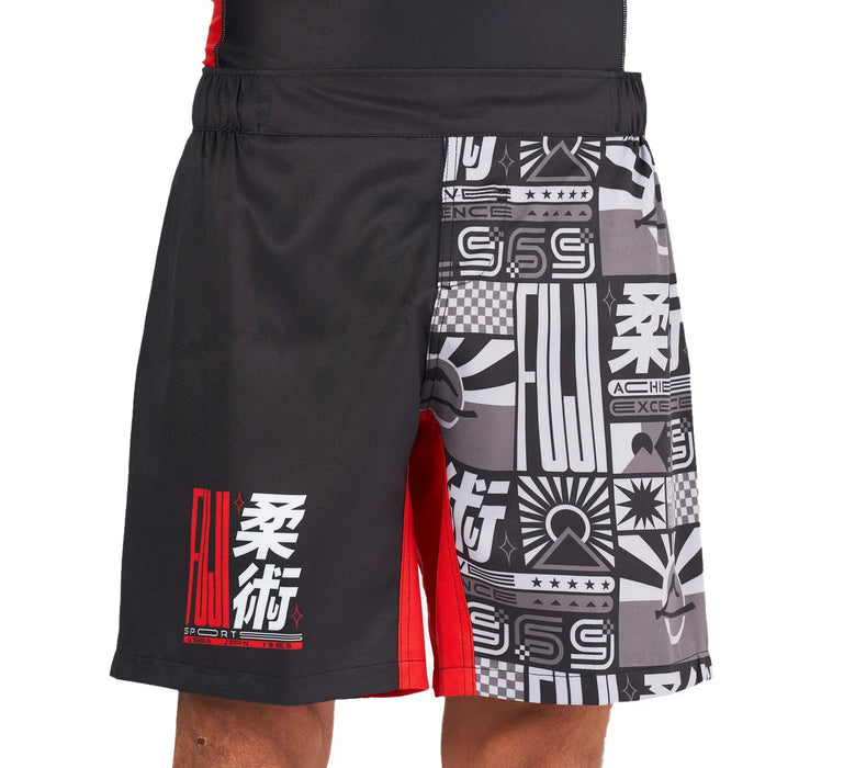 FUJI Flag Lightweight Shorts Black/Red